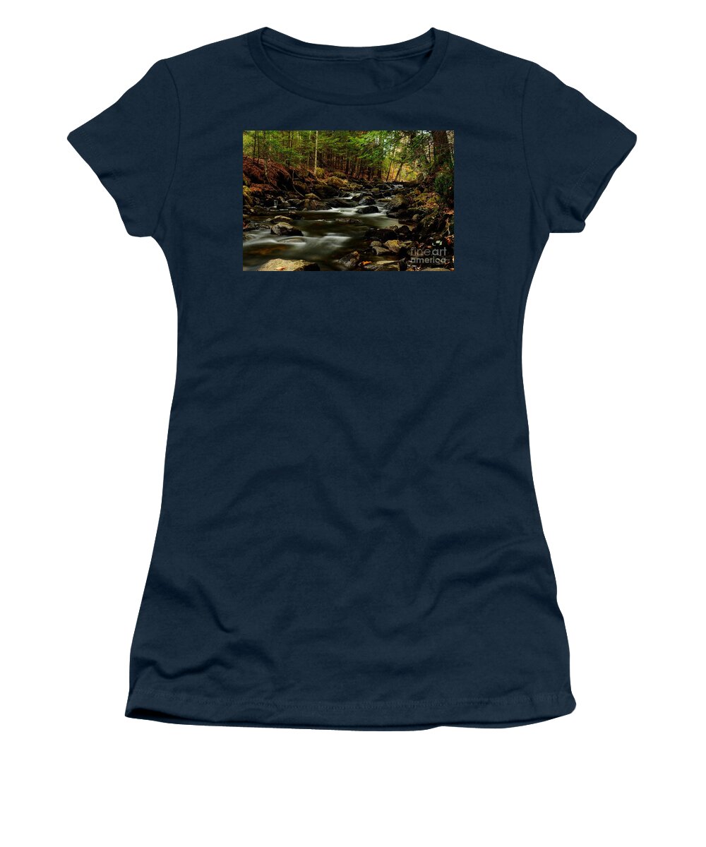 New Hampshire Women's T-Shirt featuring the photograph New Hampshire Brook by Steve Brown