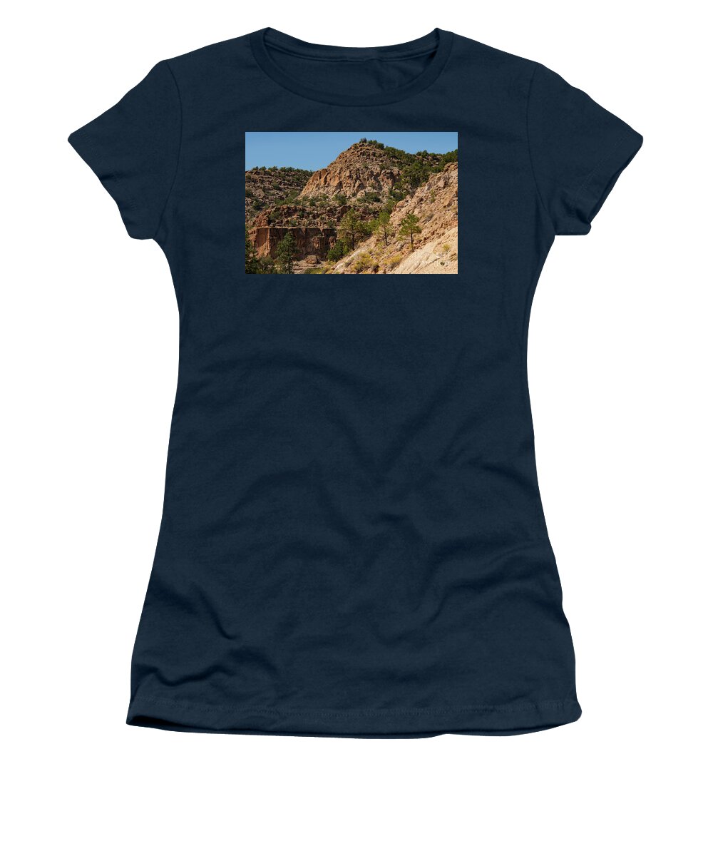 White Rock Women's T-Shirt featuring the photograph New Mexico Canyon Landscape One by Bob Phillips