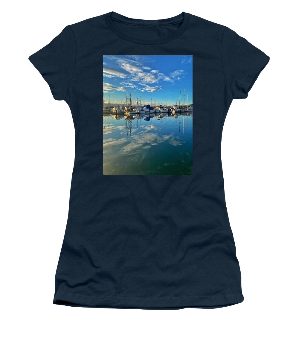 2020 Women's T-Shirt featuring the photograph New Years Day Sunrise Reflection by Jerry Abbott