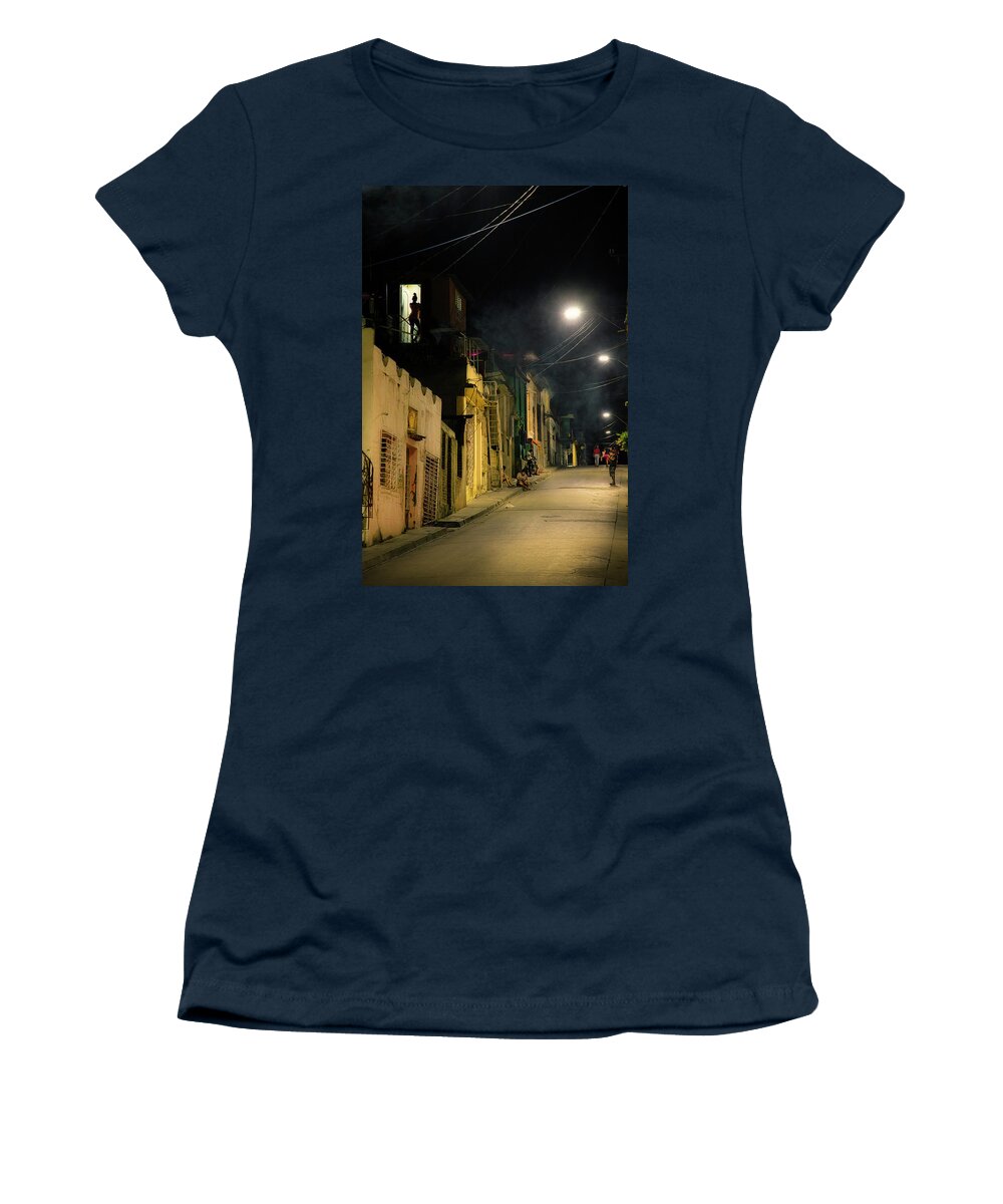 Cuba Women's T-Shirt featuring the photograph Night atmosphere El Tivoli by Micah Offman