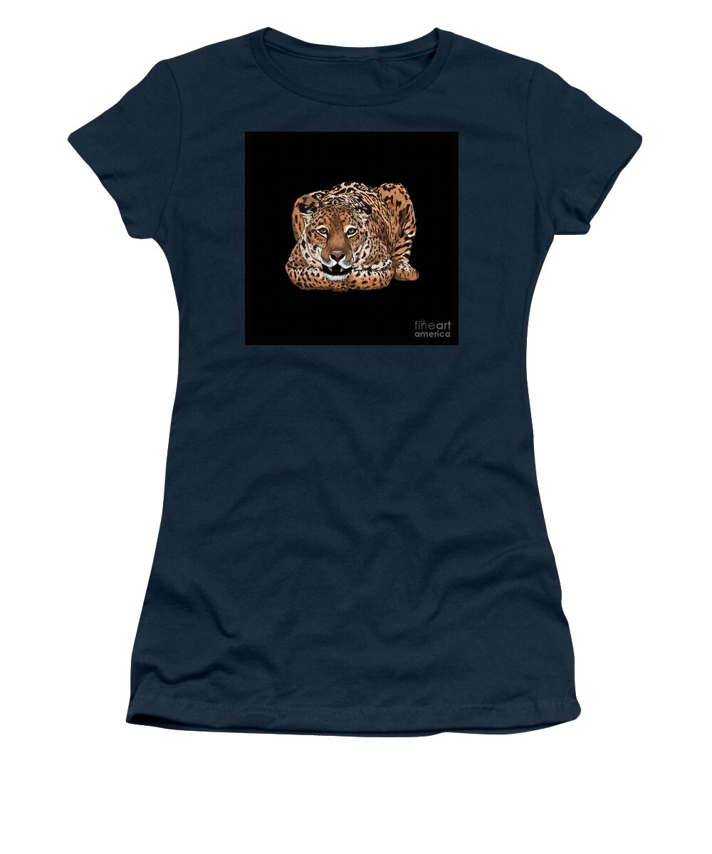 Wildlife Women's T-Shirt featuring the digital art Night Stalker by Lois Bryan