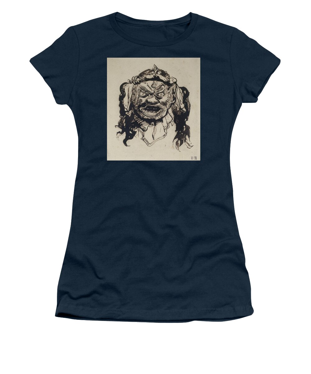 19th Century Painters Women's T-Shirt featuring the drawing Nightmare Head by Victor Hugo