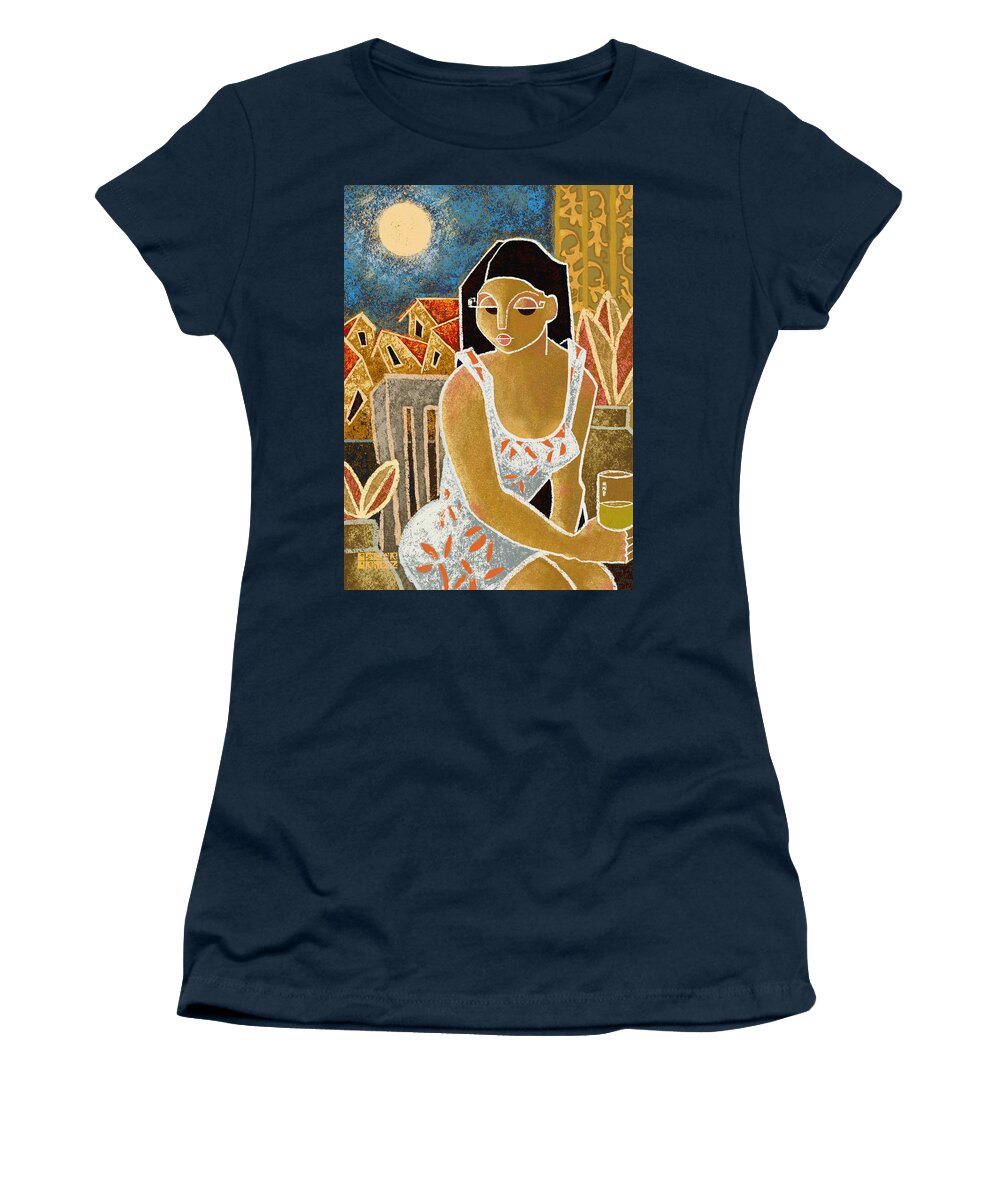 Lemonade Women's T-Shirt featuring the painting Noche de Recuerdos y Limonadas by Oscar Ortiz