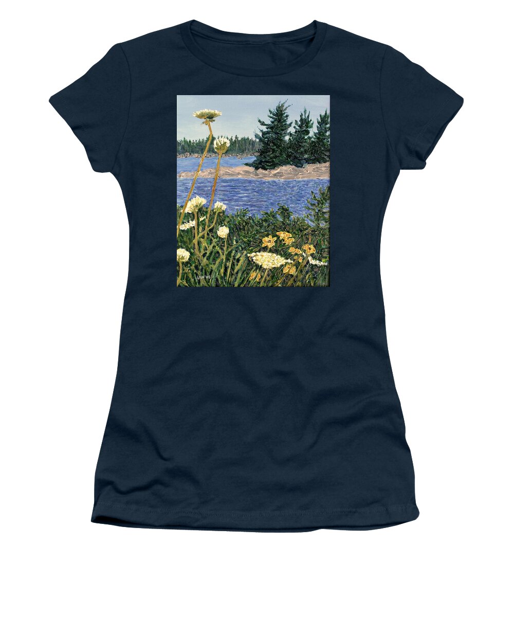 Northern Ontario Women's T-Shirt featuring the painting North Channel Lake Huron by Ian MacDonald