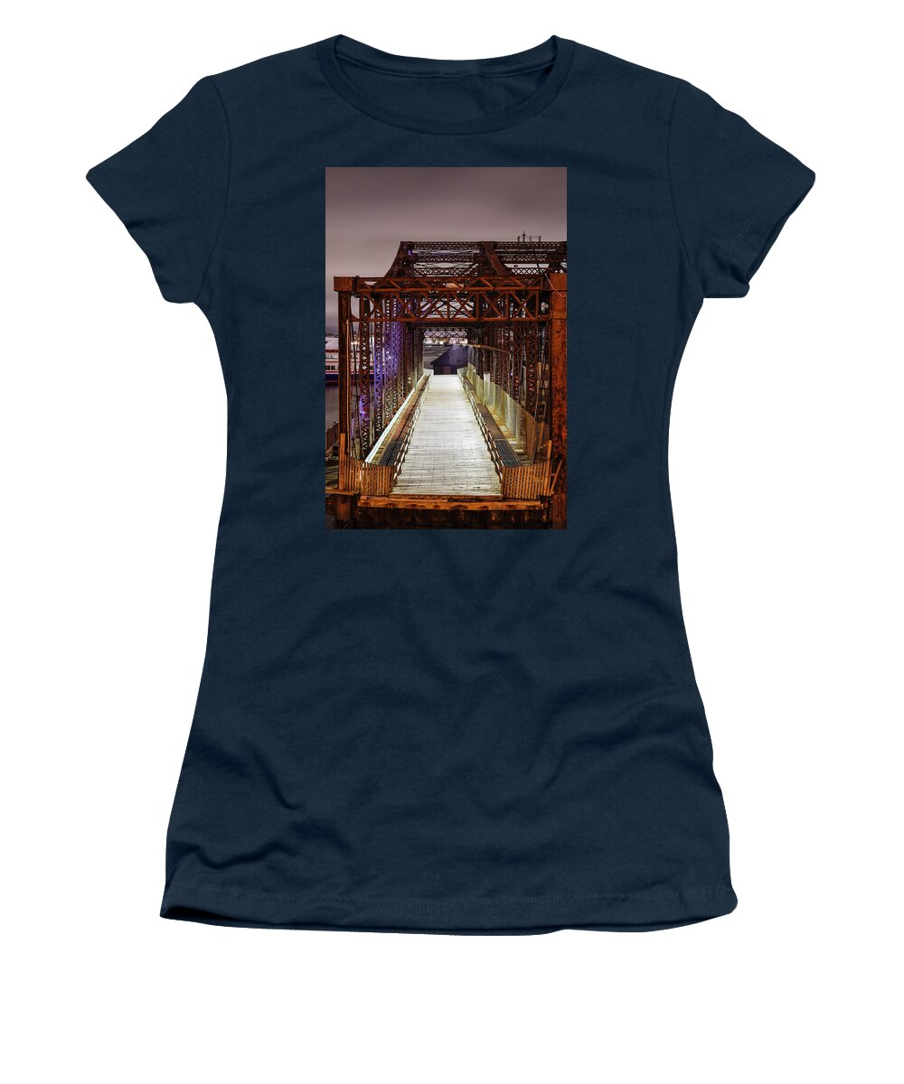 Boston Women's T-Shirt featuring the photograph Northern Ave. Bridge by Alexander Farnsworth