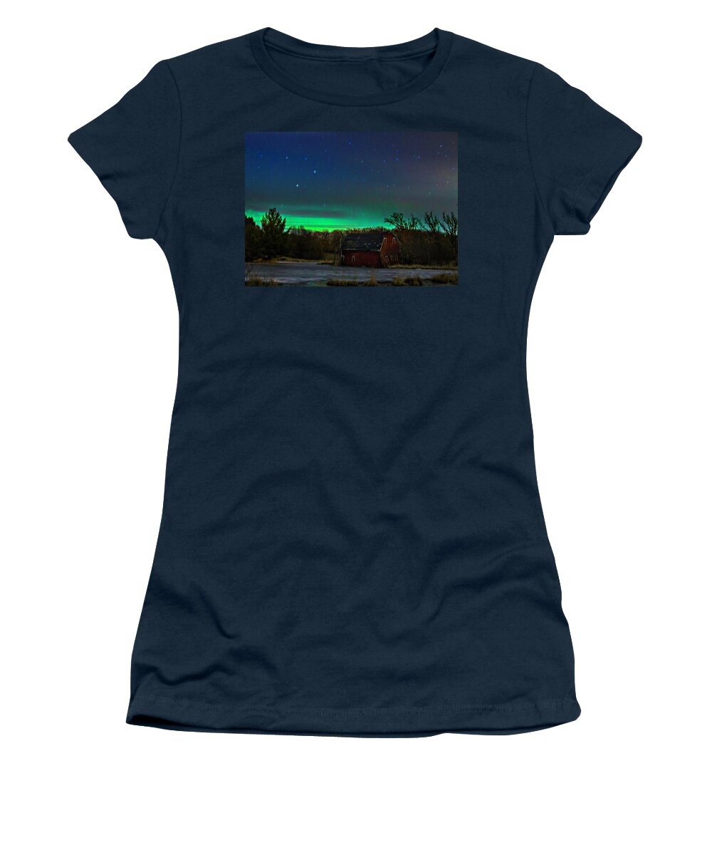  Women's T-Shirt featuring the photograph Northern Lights by Nicole Engstrom