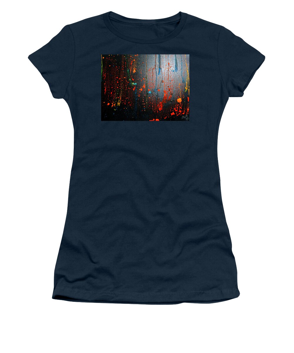 Nuclear Women's T-Shirt featuring the painting Nuclear Bubbles by Brent Knippel