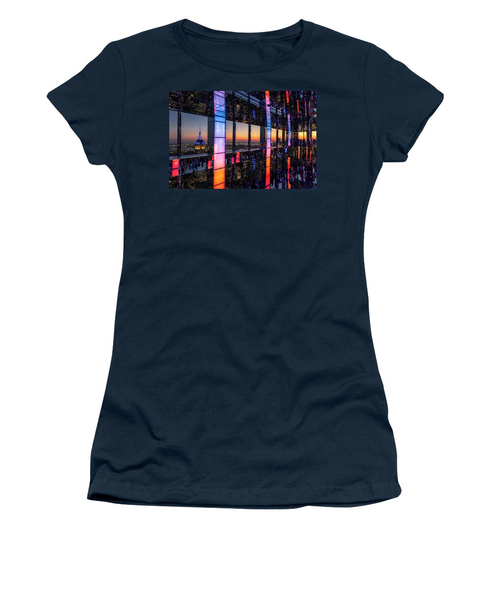 Esb Women's T-Shirt featuring the photograph NYC Summit Golden Hour by Susan Candelario