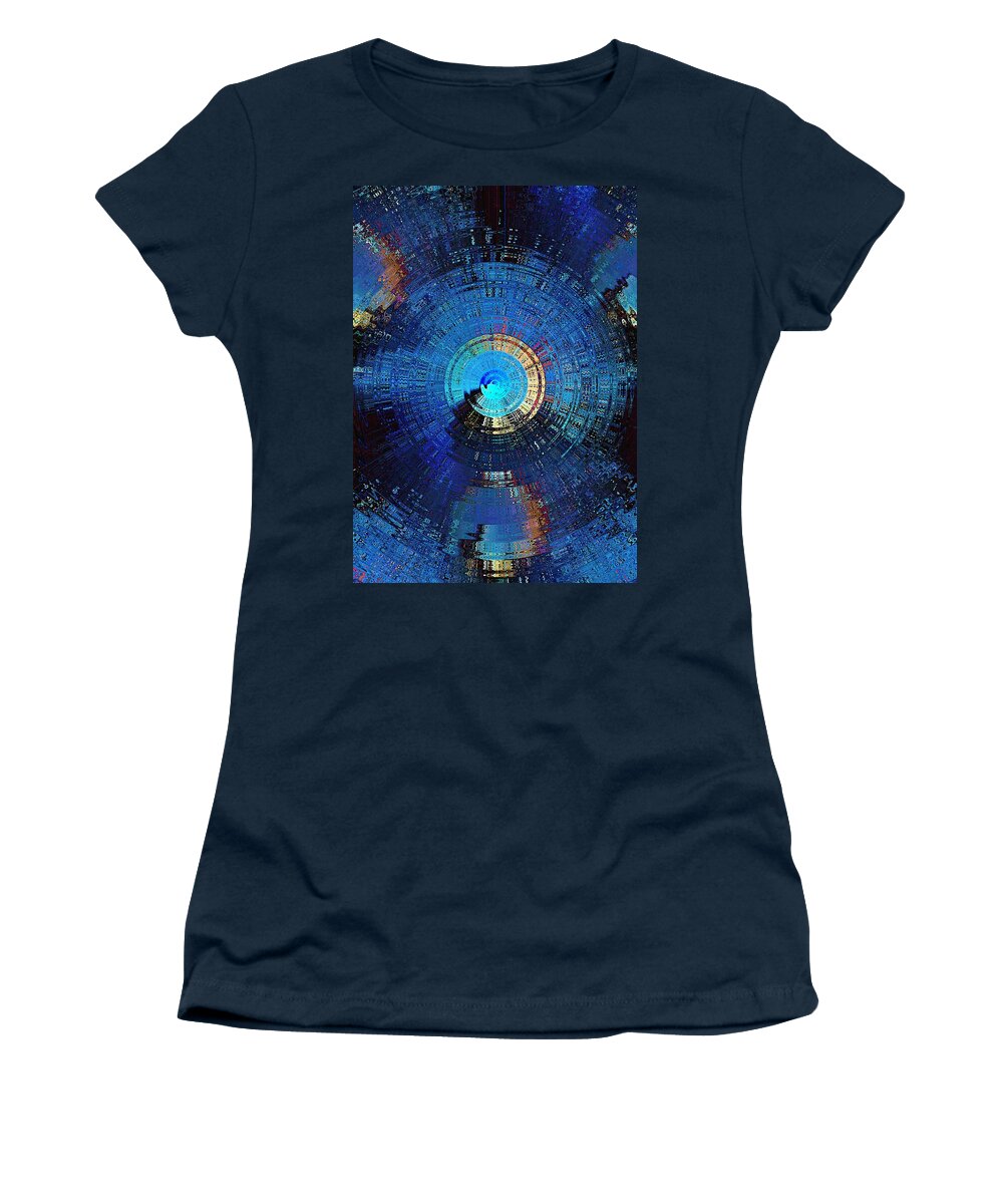 Blue Women's T-Shirt featuring the digital art Octo Gravitas by David Manlove