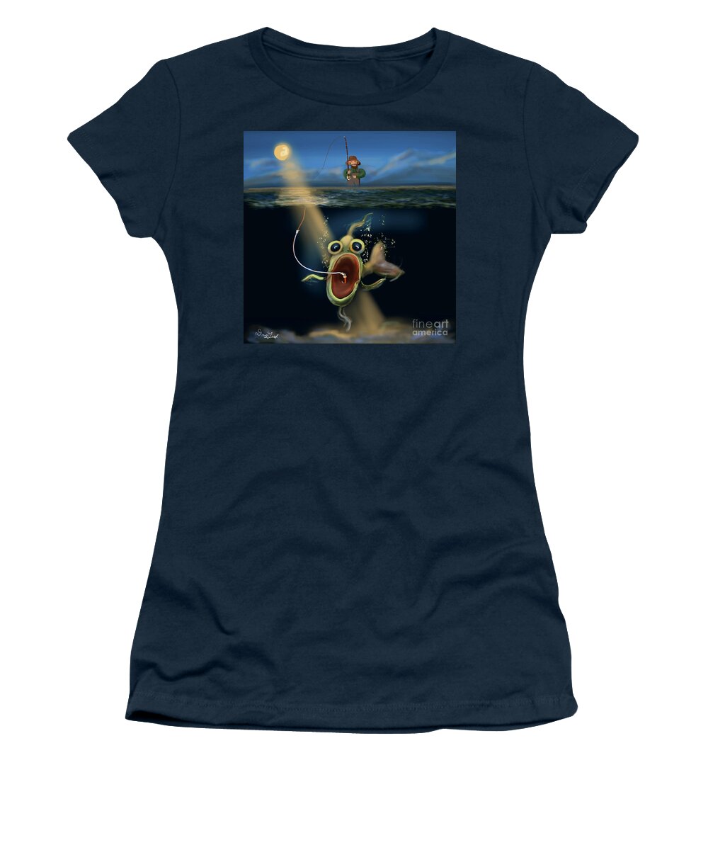 Fly Fishing Women's T-Shirt featuring the digital art Oh Boy by Doug Gist