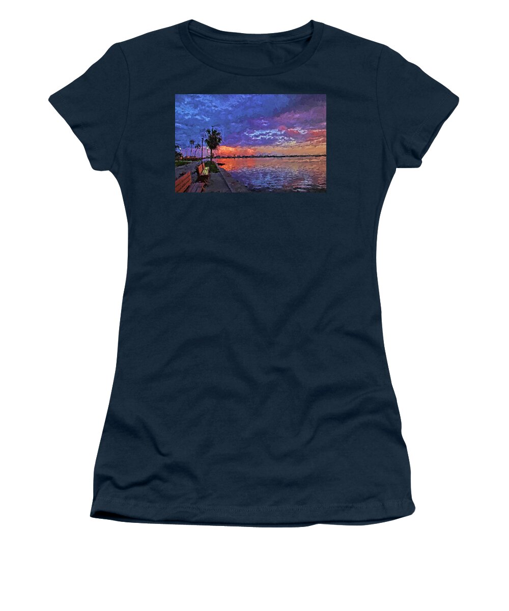 Manatee River Women's T-Shirt featuring the photograph On The Waterfront by HH Photography of Florida