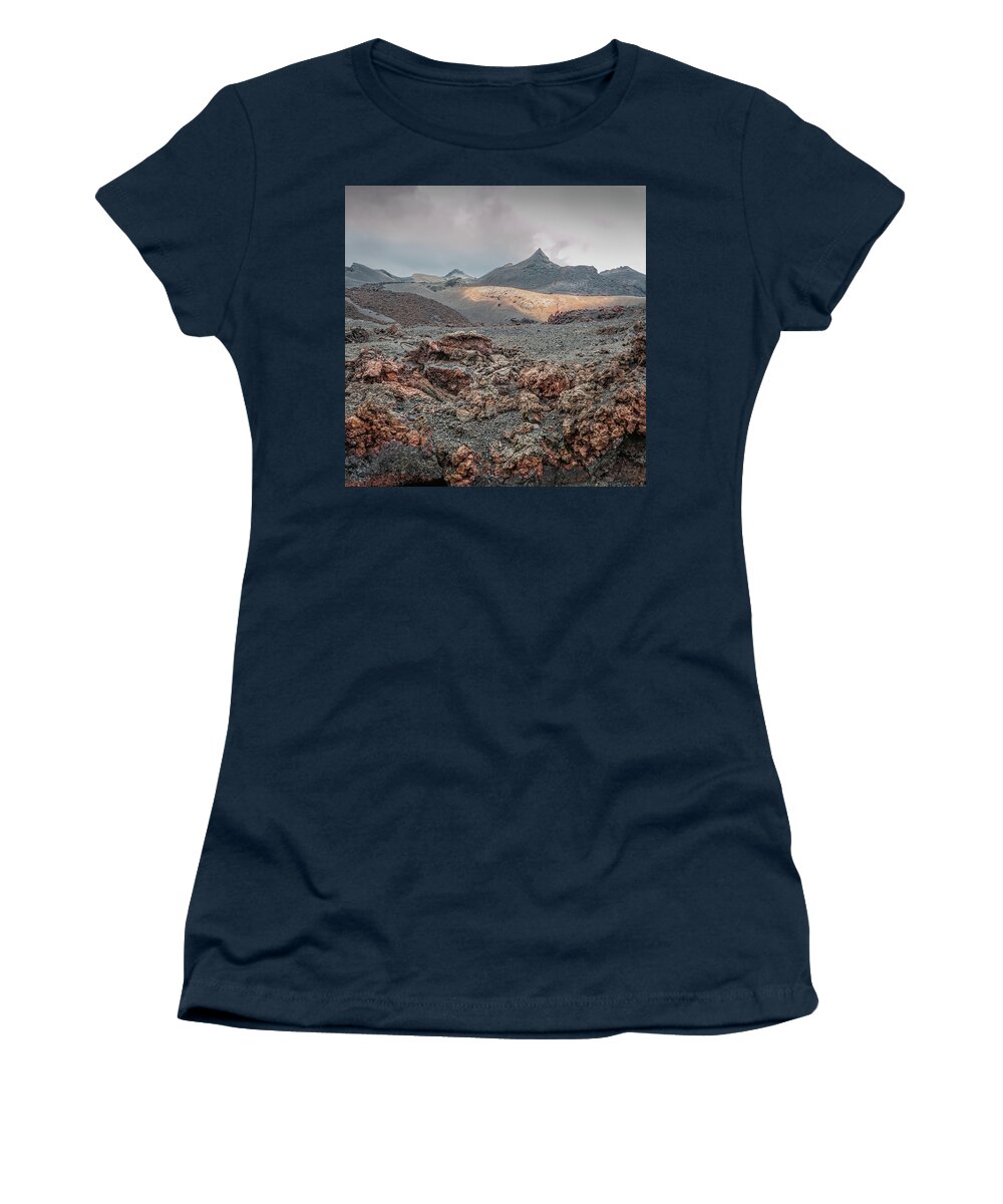 Ecuador Women's T-Shirt featuring the photograph On the way to volcano Chico by Henri Leduc
