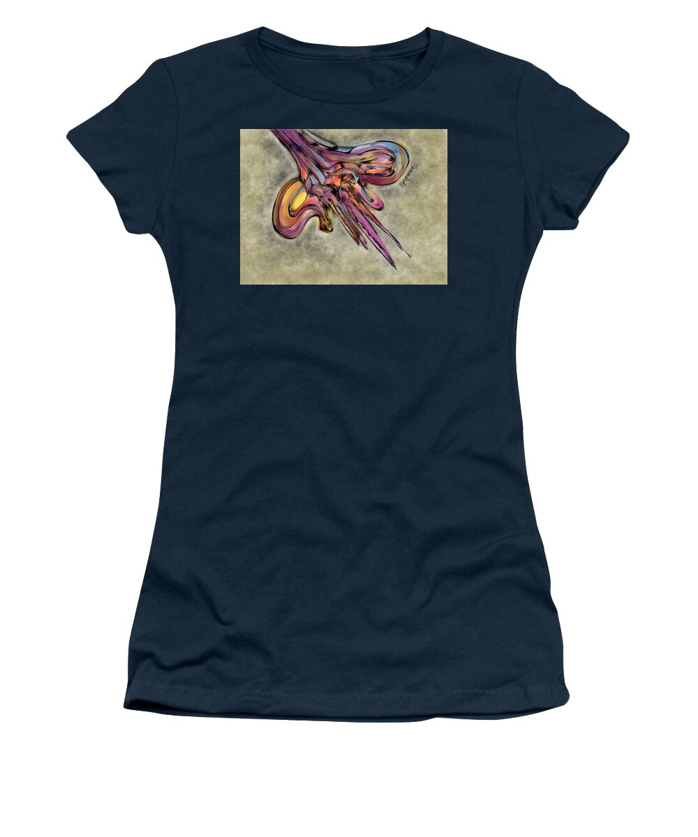 Organic Women's T-Shirt featuring the digital art Organic blast #1 by Ljev Rjadcenko