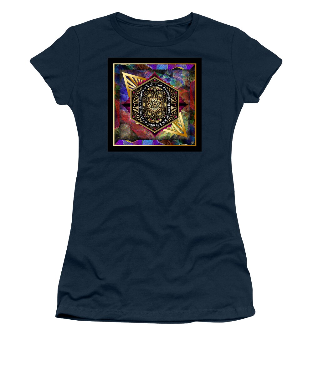 Mandala Graphic Women's T-Shirt featuring the digital art Ornativo Vero Circulus No 4291 by Alan Bennington