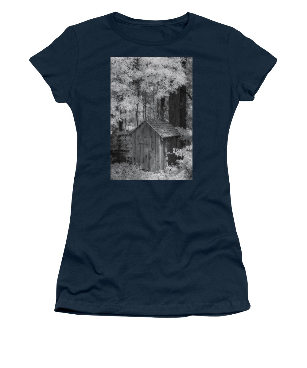 Outhouse Women's T-Shirt featuring the photograph Outhouse by Susan Candelario