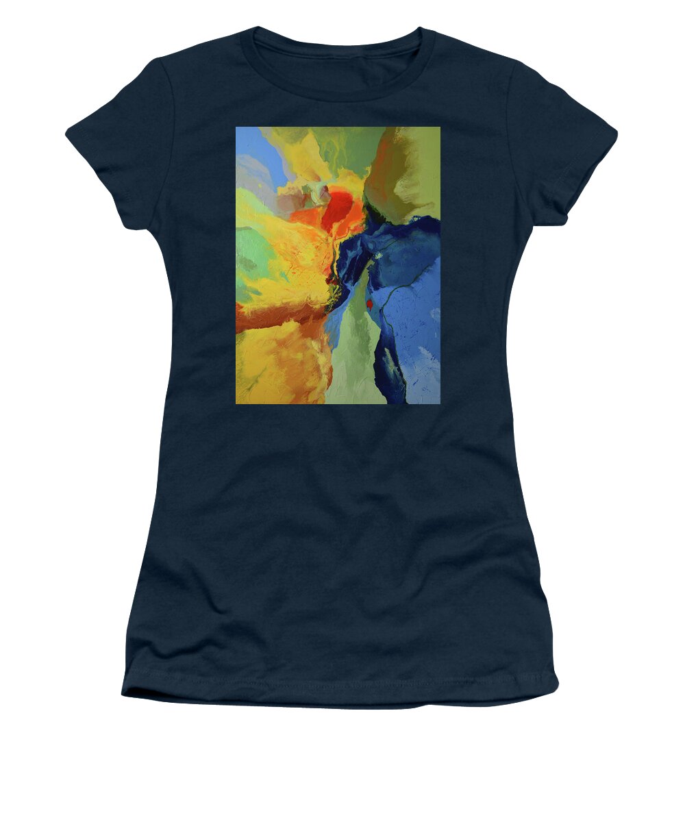  Women's T-Shirt featuring the painting Overcome by Linda Bailey