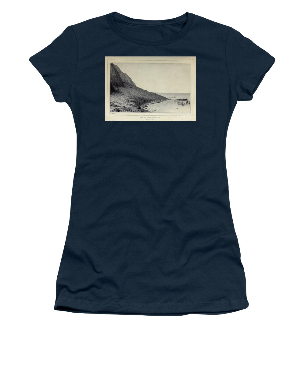 Landscape Women's T-Shirt featuring the photograph Pacific seaport of Cobija, Bolivia 1835 u1 by Historic illustrations