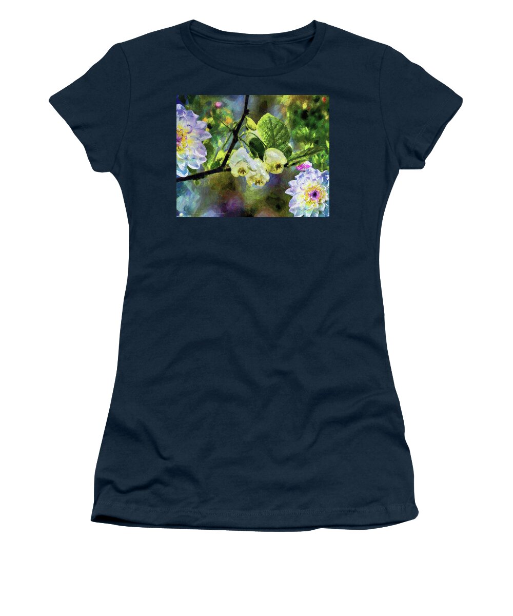 Vibrant Women's T-Shirt featuring the digital art Painted Flower by Norman Brule