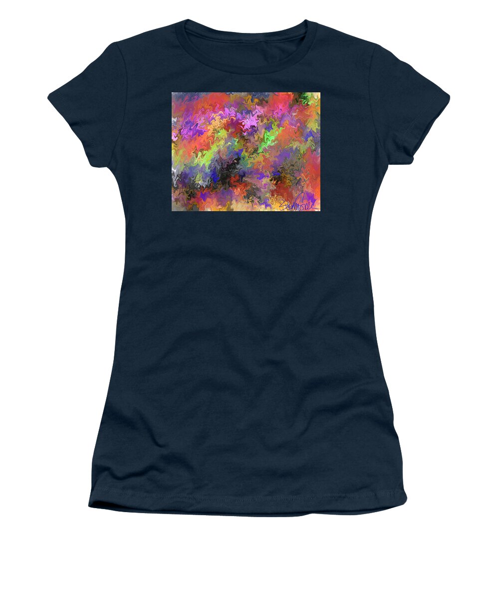 Swirl Women's T-Shirt featuring the digital art Painted Magic by Susan Fielder
