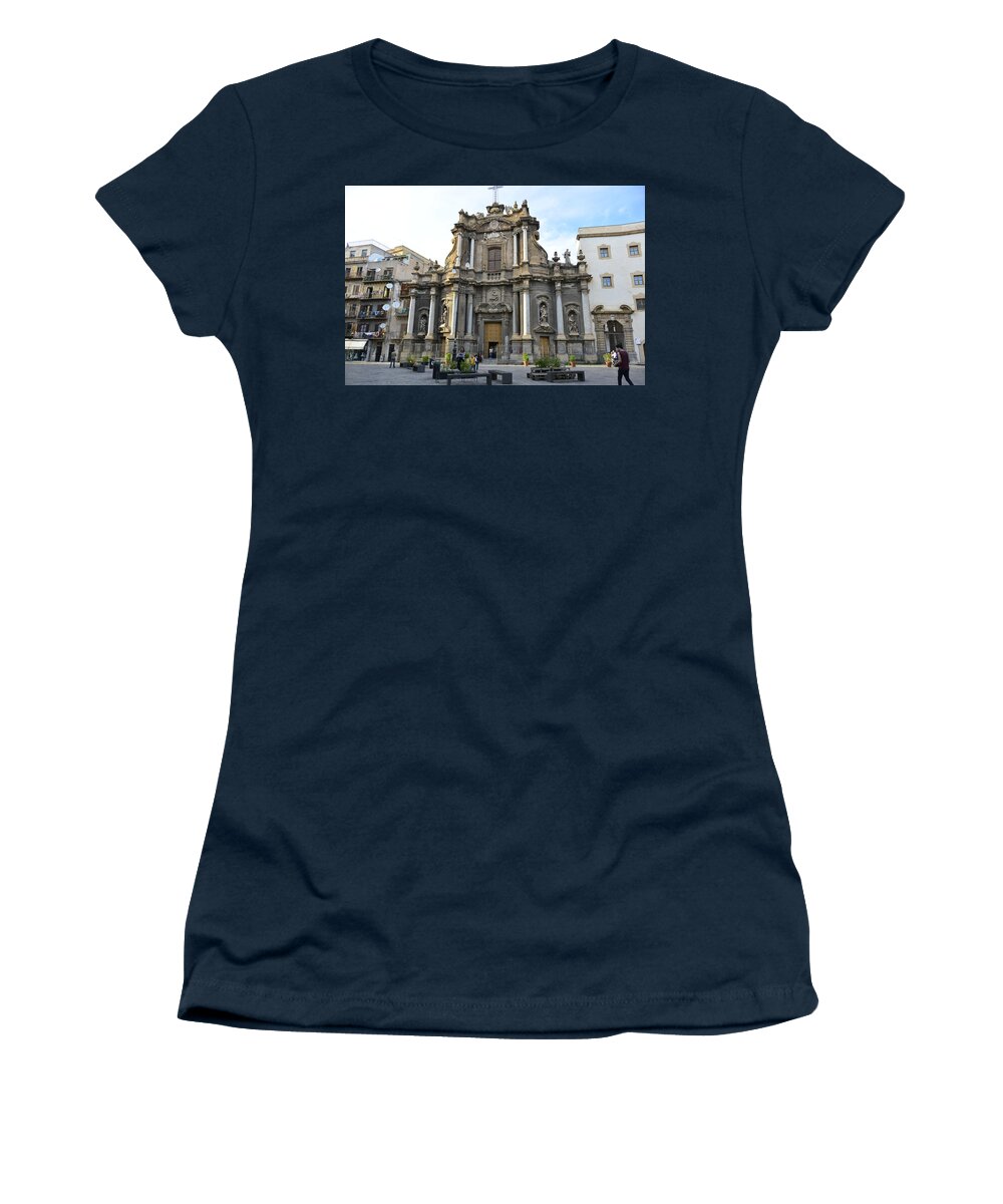Palermo Women's T-Shirt featuring the photograph Palermo, Sicily by Regina Muscarella