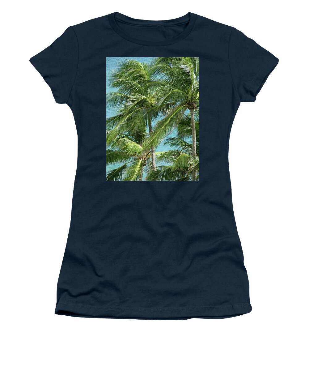 Palm Women's T-Shirt featuring the photograph Palm Trees by the Ocean by Corinne Carroll