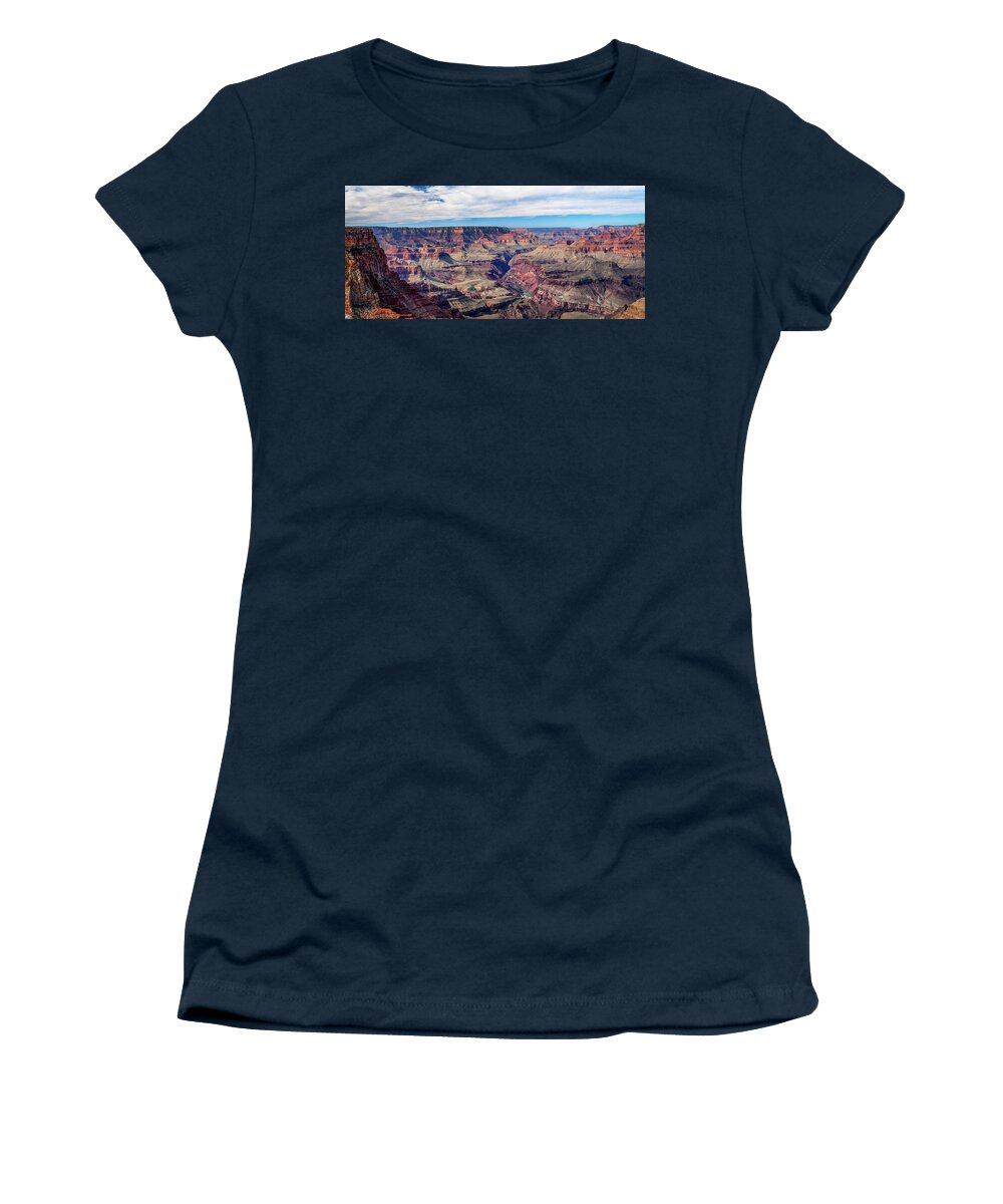 Amazing Women's T-Shirt featuring the photograph Panoramic Navajo Point by Andy Crawford