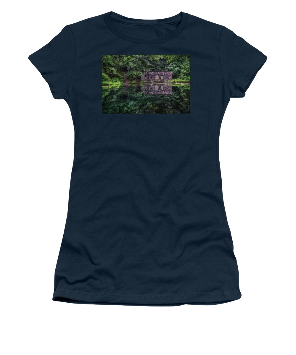 Paradise Springs Women's T-Shirt featuring the photograph Paradise Reflections by Brad Bellisle