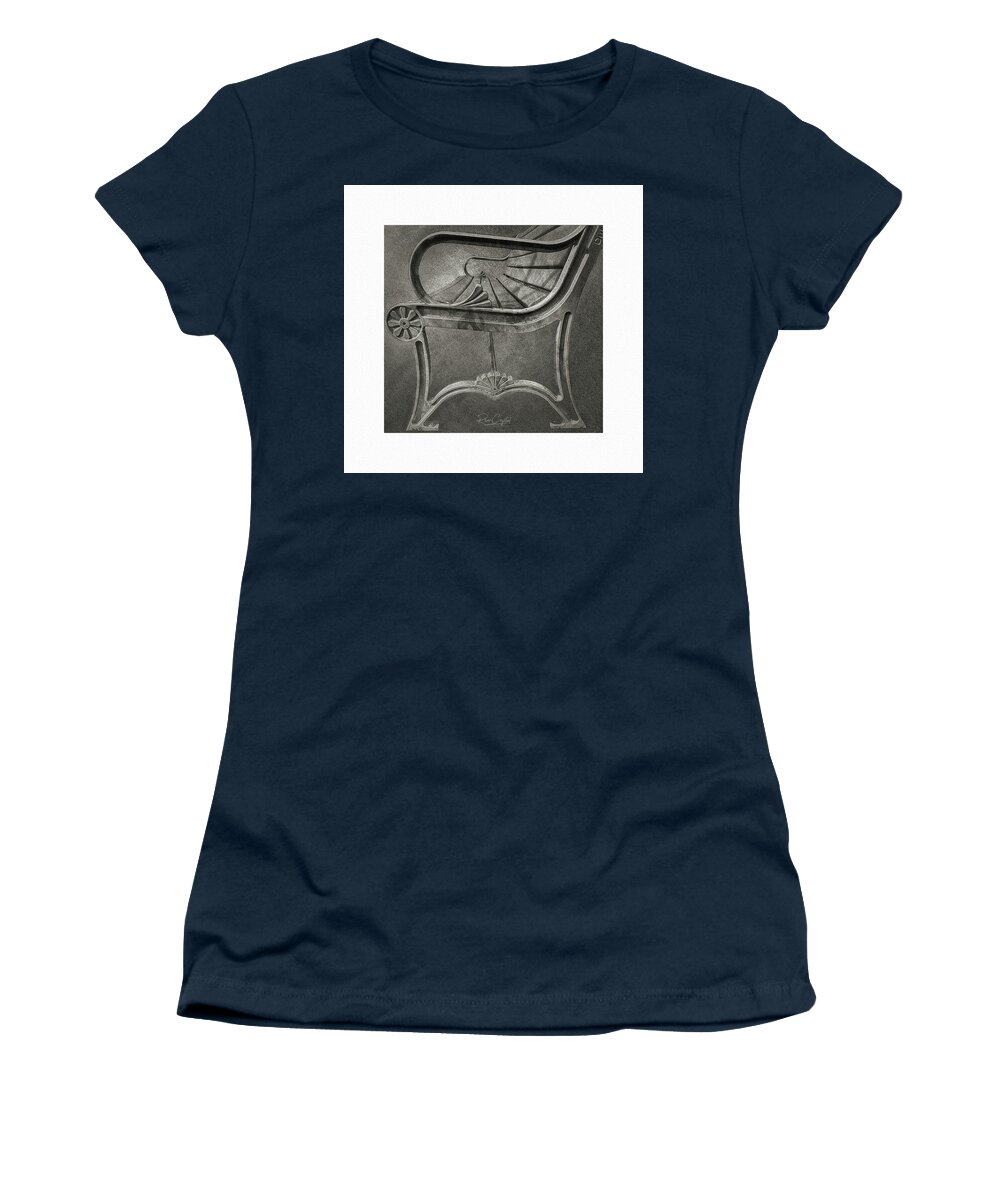 Park Bench Women's T-Shirt featuring the photograph Park Your Butt by Rene Crystal