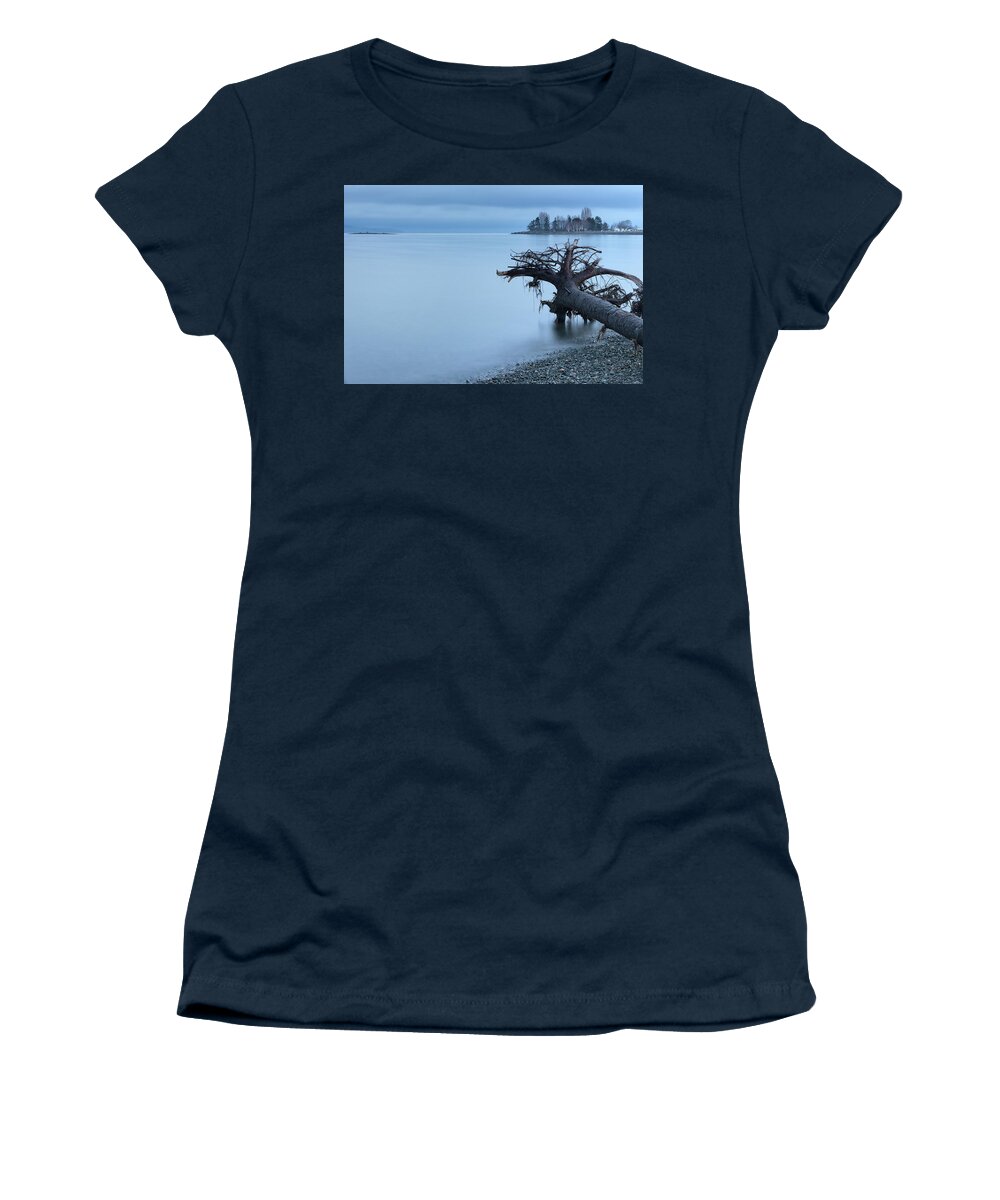 Parksville Bay Women's T-Shirt featuring the photograph Parksville Bay Blue Hour by Randy Hall