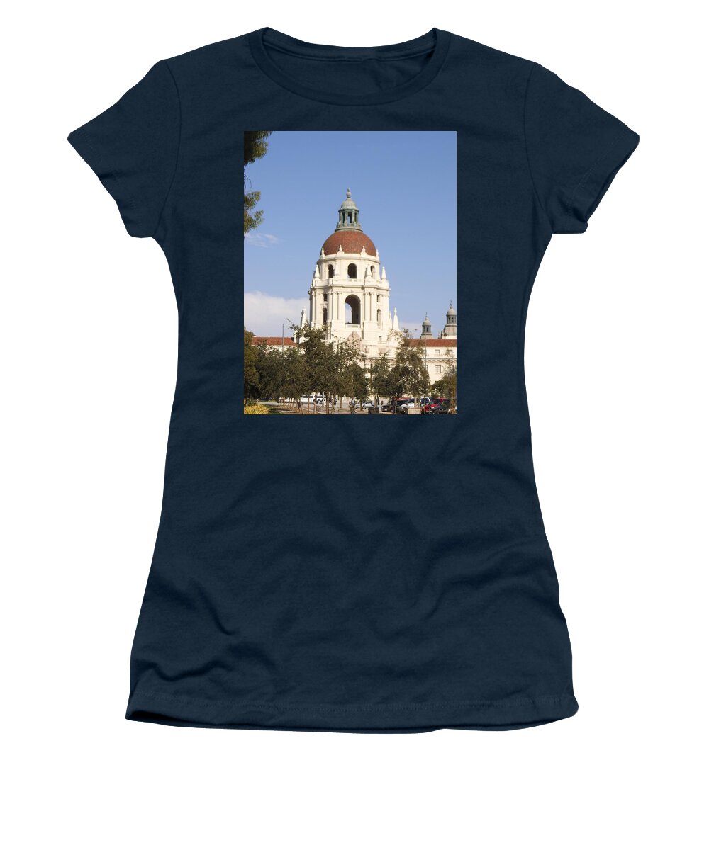  Women's T-Shirt featuring the photograph Pasadena City Hall by Heather E Harman