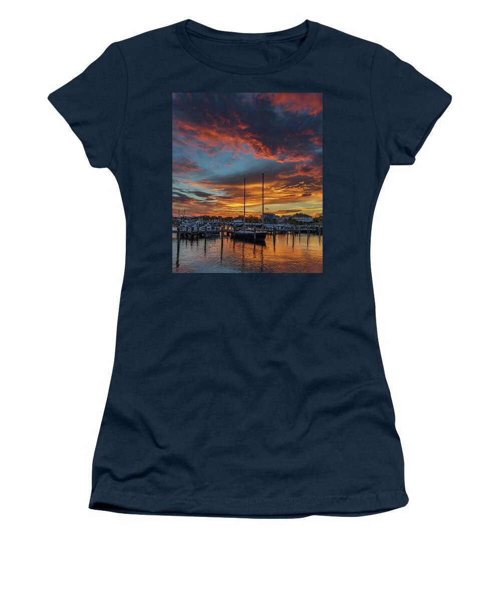 Sunset Women's T-Shirt featuring the photograph Pass Christian Sunset by JASawyer Imaging