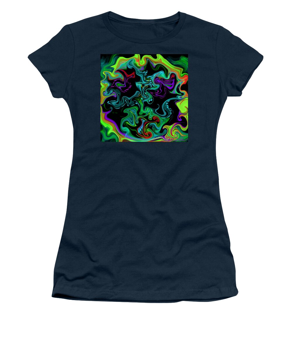 Passionate Fury Women's T-Shirt featuring the digital art Passionate Fury by Susan Fielder