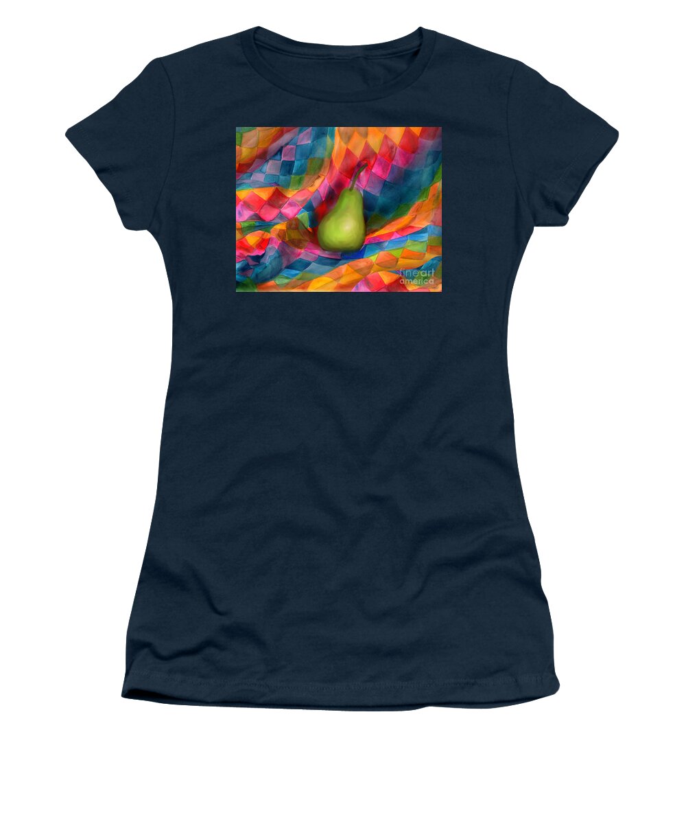  Women's T-Shirt featuring the mixed media Pear 1 by S Seema Z