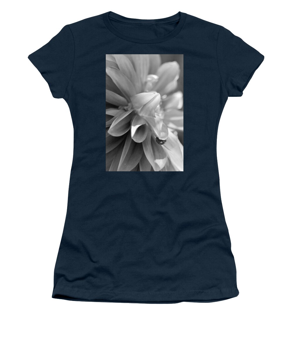 Flower Women's T-Shirt featuring the photograph Peeking Lady Bug 2 by Amy Fose