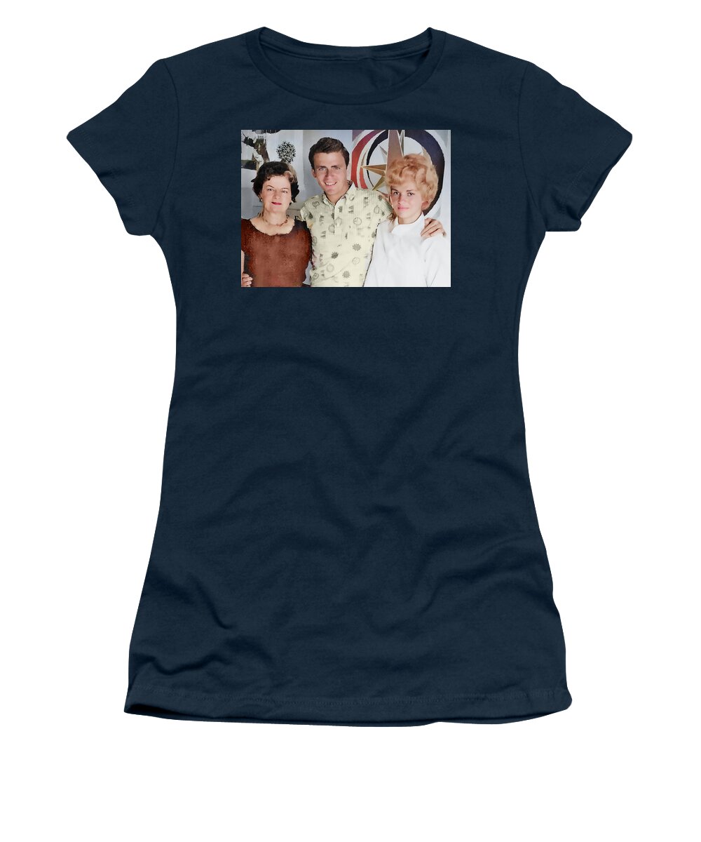 Penne Lamb Women's T-Shirt featuring the digital art Penne Meets My Mom by Chuck Staley