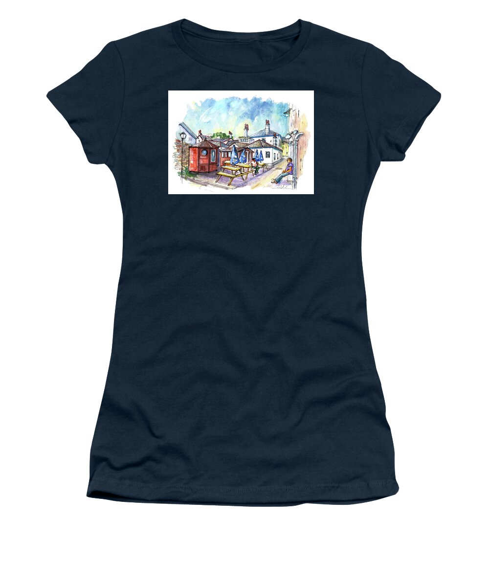 Travel Women's T-Shirt featuring the painting Penzance 24 by Miki De Goodaboom