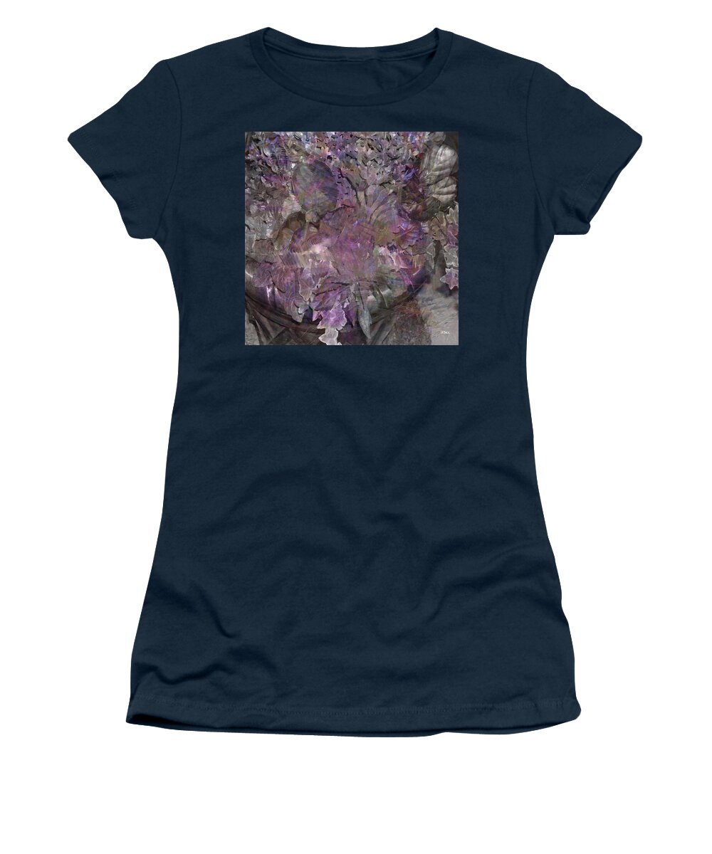 Petal To The Metal Women's T-Shirt featuring the digital art Petal To The Metal - Square Version by Studio B Prints