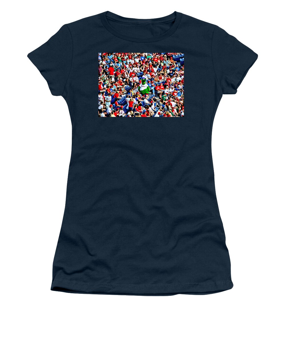 Alicegipsonphotographs Women's T-Shirt featuring the photograph Phanatic In The Crowd by Alice Gipson