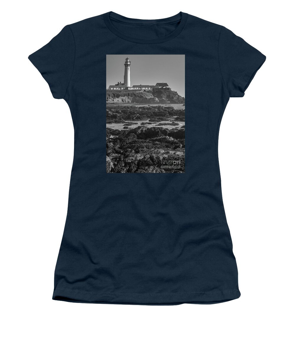 Pigeon Point Women's T-Shirt featuring the photograph Pigeon Point Light House by Kimberly Blom-Roemer