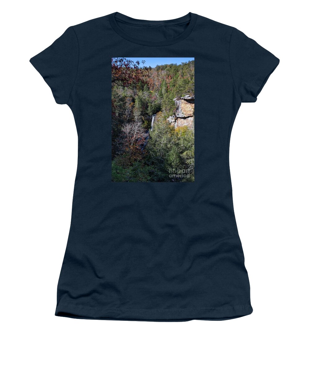 Piney Falls Women's T-Shirt featuring the photograph Piney Falls 6 by Phil Perkins