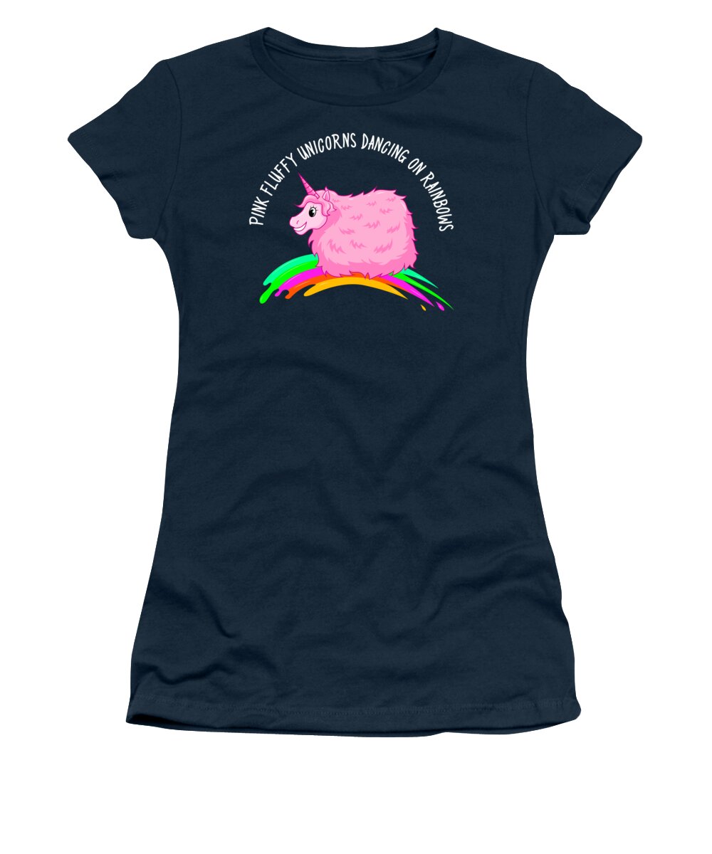 pink fluffy unicorn t shirt