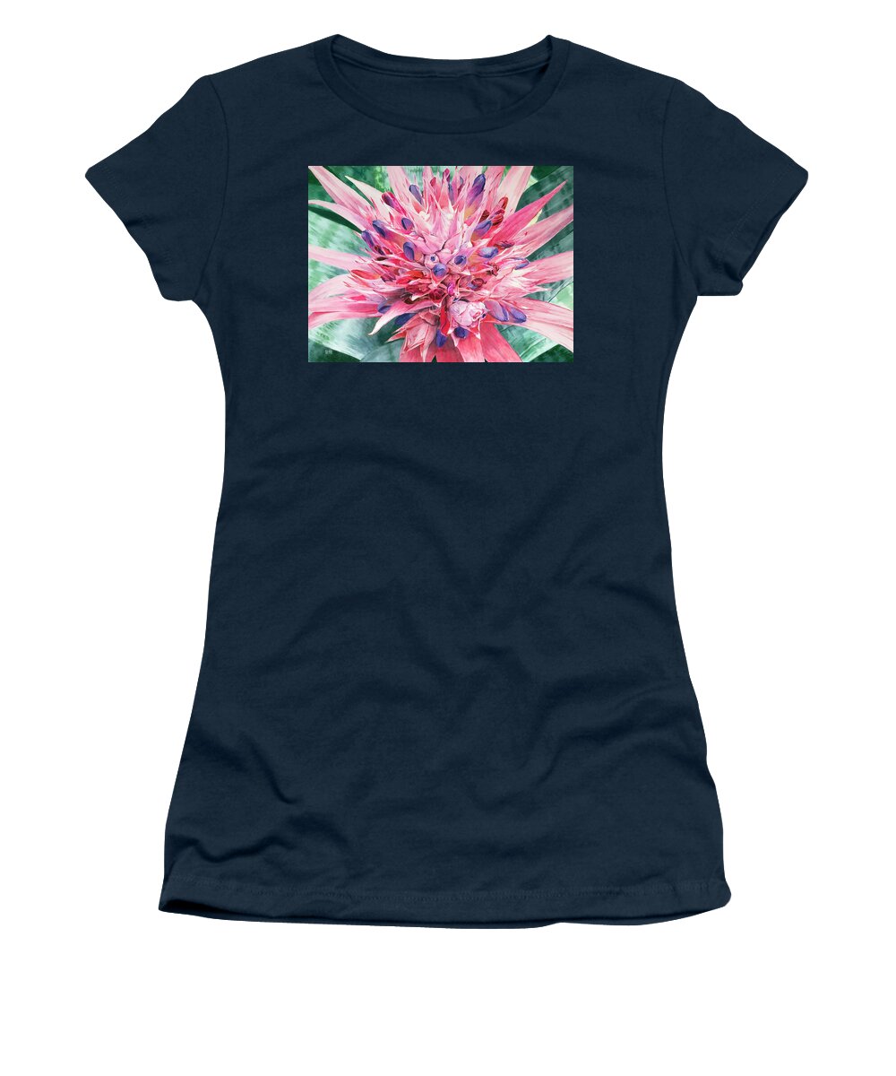 Watercolor Women's T-Shirt featuring the painting Pink by Lisa Tennant