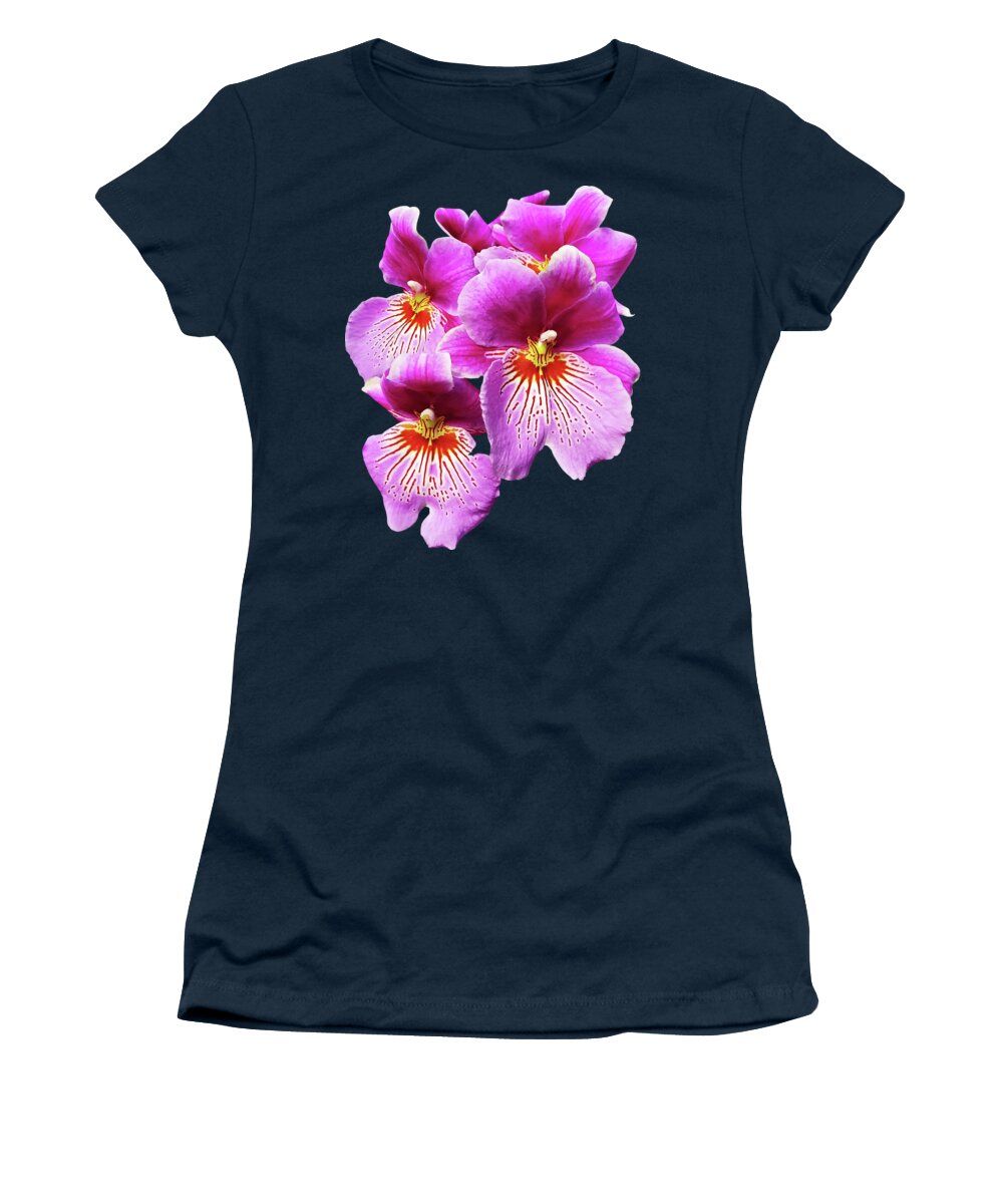 Orchid Women's T-Shirt featuring the photograph Pink Pansy Orchids by Susan Savad