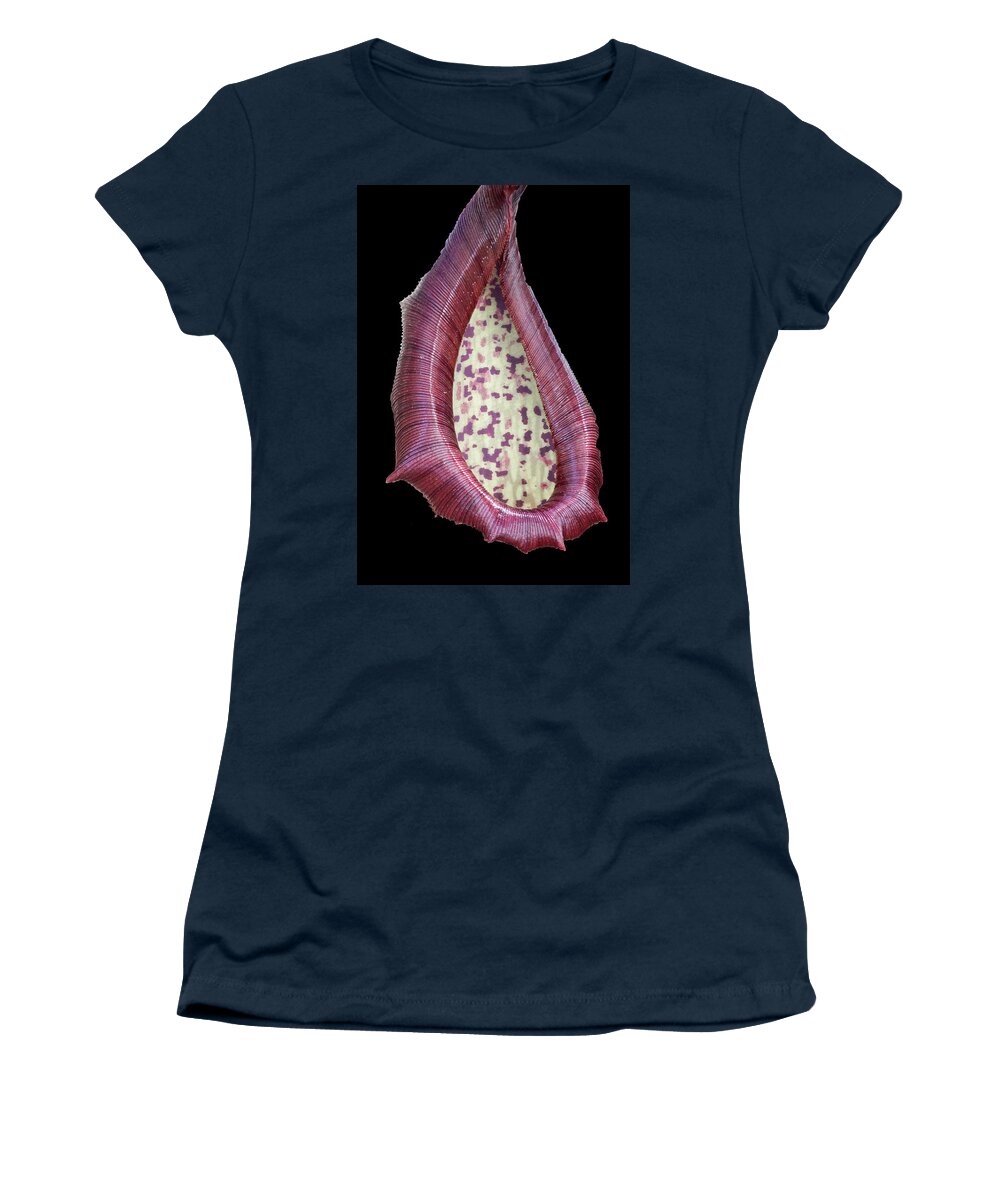 Pitcher Plant Women's T-Shirt featuring the photograph Pitcher Plant Leaf Up Close by Gary Slawsky