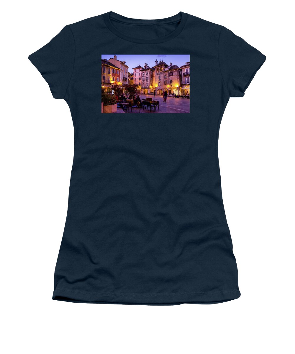 Italy Women's T-Shirt featuring the photograph Plaza Domodossola by Craig A Walker