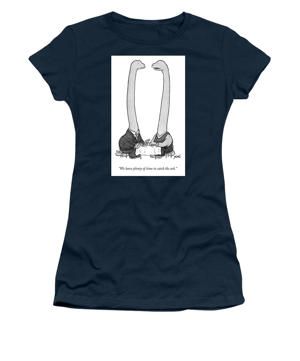 Cctk Women's T-Shirt featuring the drawing Plenty of Time to Catch the Ark by Tom Toro