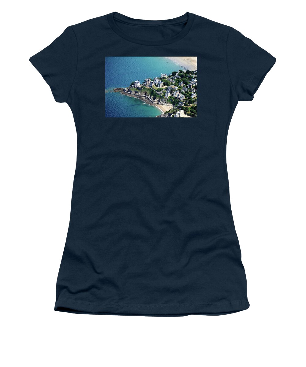Aerial Women's T-Shirt featuring the photograph Pointe de la Malouine by Frederic Bourrigaud
