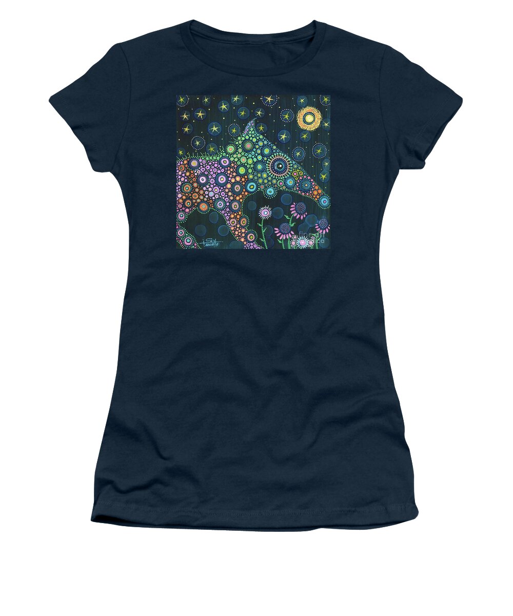 Peccary Painting Women's T-Shirt featuring the painting Polka Dot Peccary-Anteater-ish by Tanielle Childers