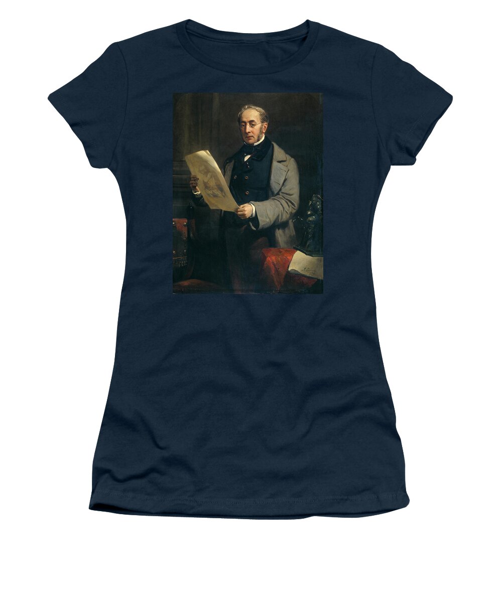 Nicolaas Pieneman Women's T-Shirt featuring the painting Portrait of Jacob de Vos Jacobszoon by Nicolaas Pieneman