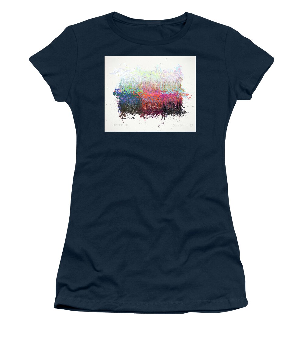 Color Women's T-Shirt featuring the painting PREIMP Sixteen A by Stephen Mauldin